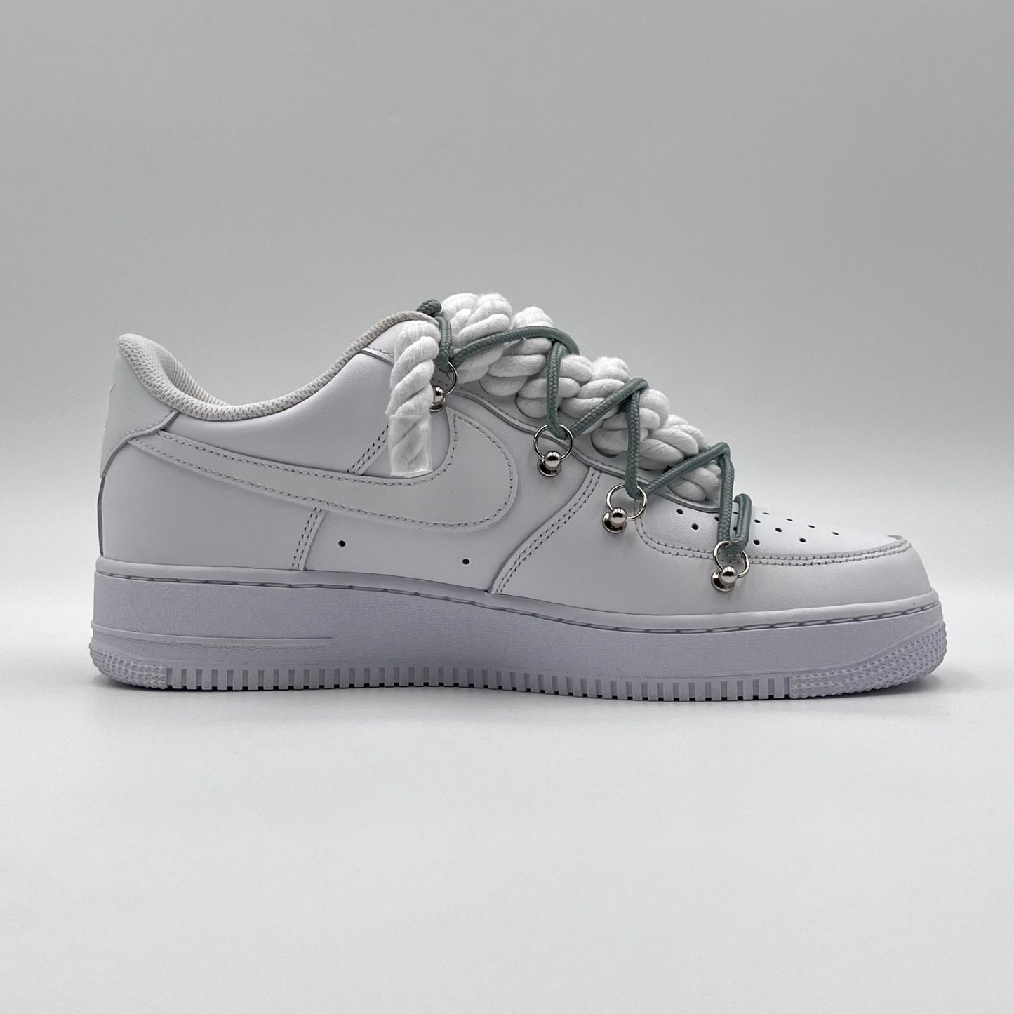 AF1 White - Khaki Double Laces