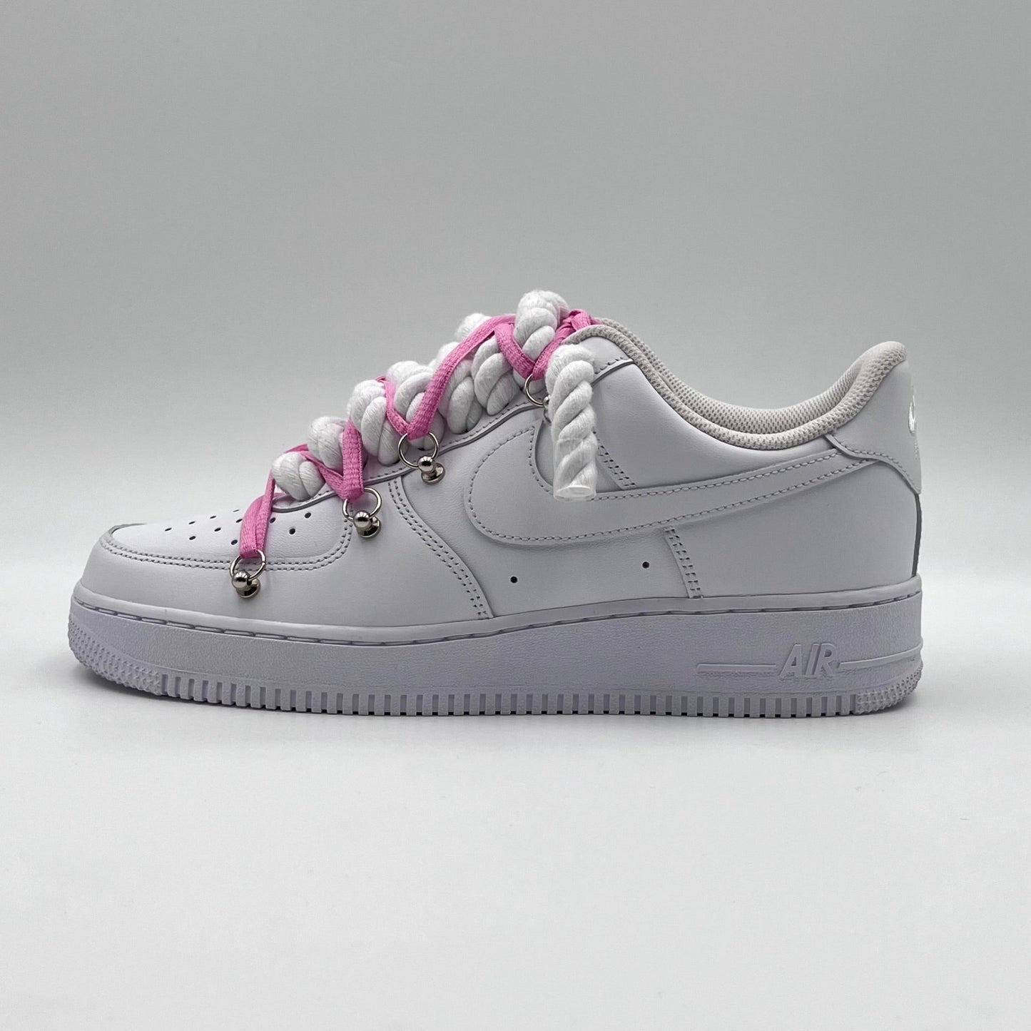 AF1 White - Rose Double Laces