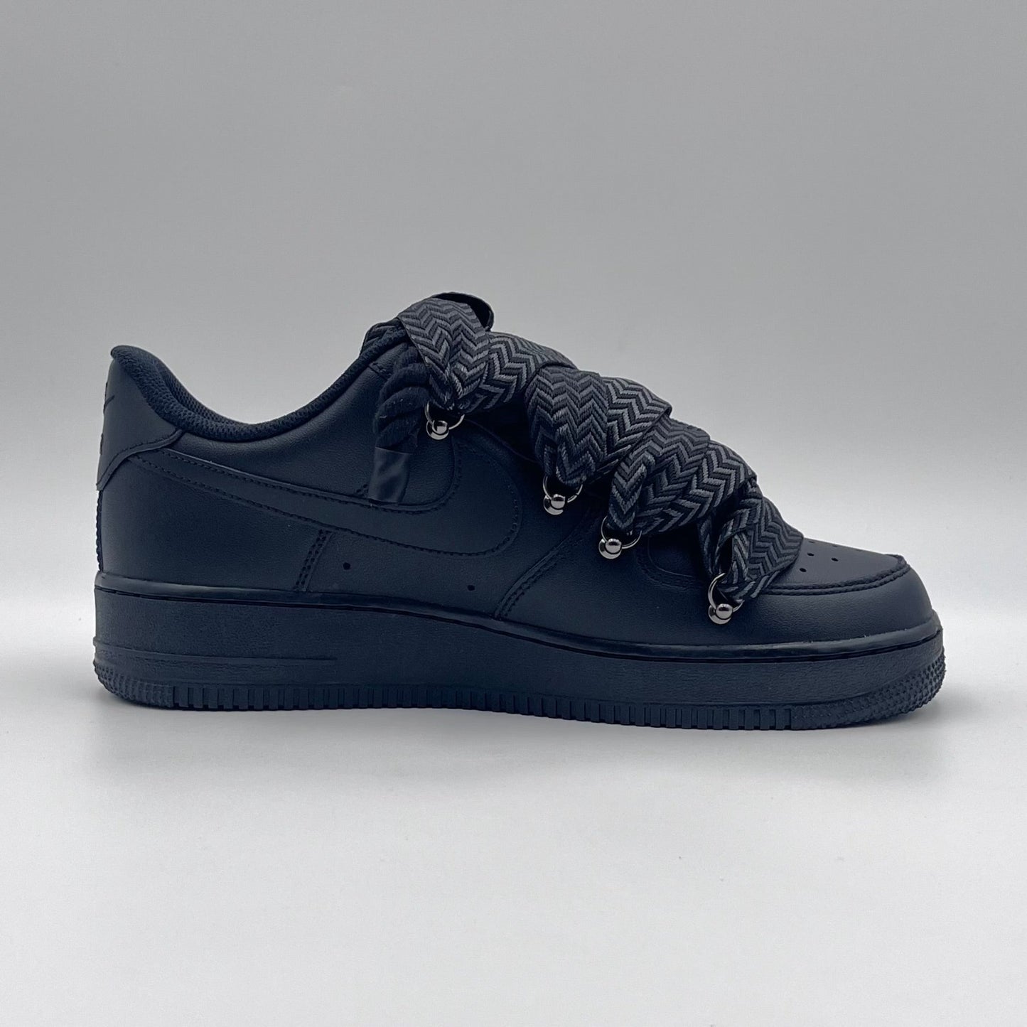 AF1 Black - All Black Lanvin Rope Laces