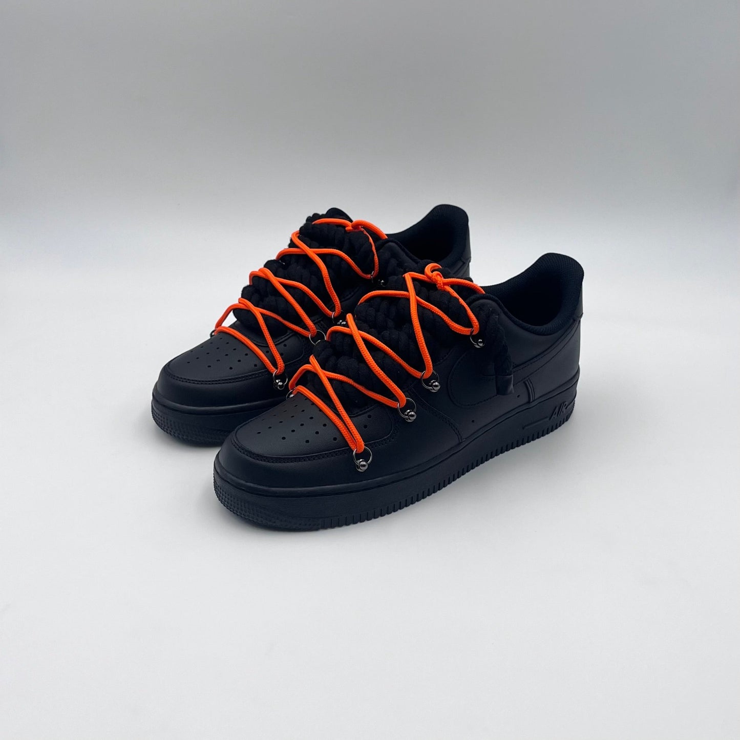 AF1 Black - Orange Double Laces