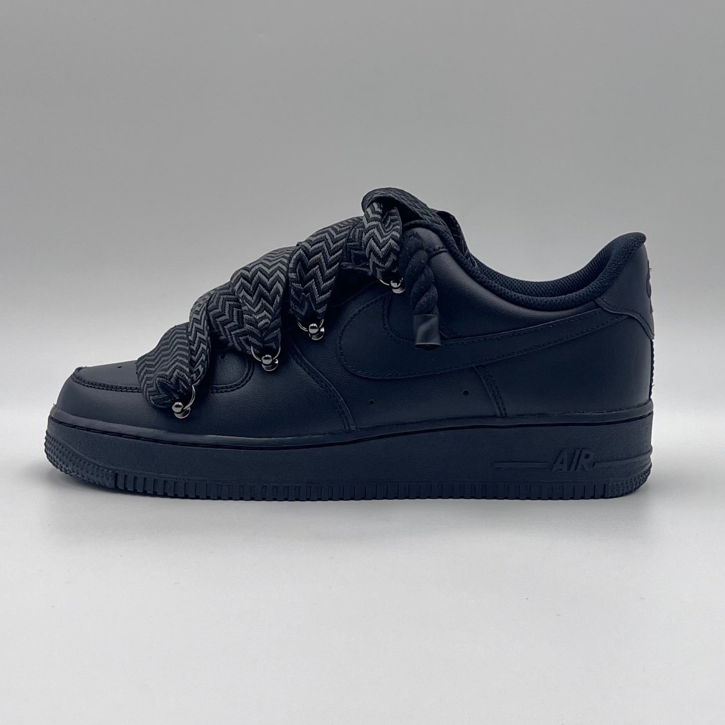 AF1 Black - All Black Lanvin Rope Laces