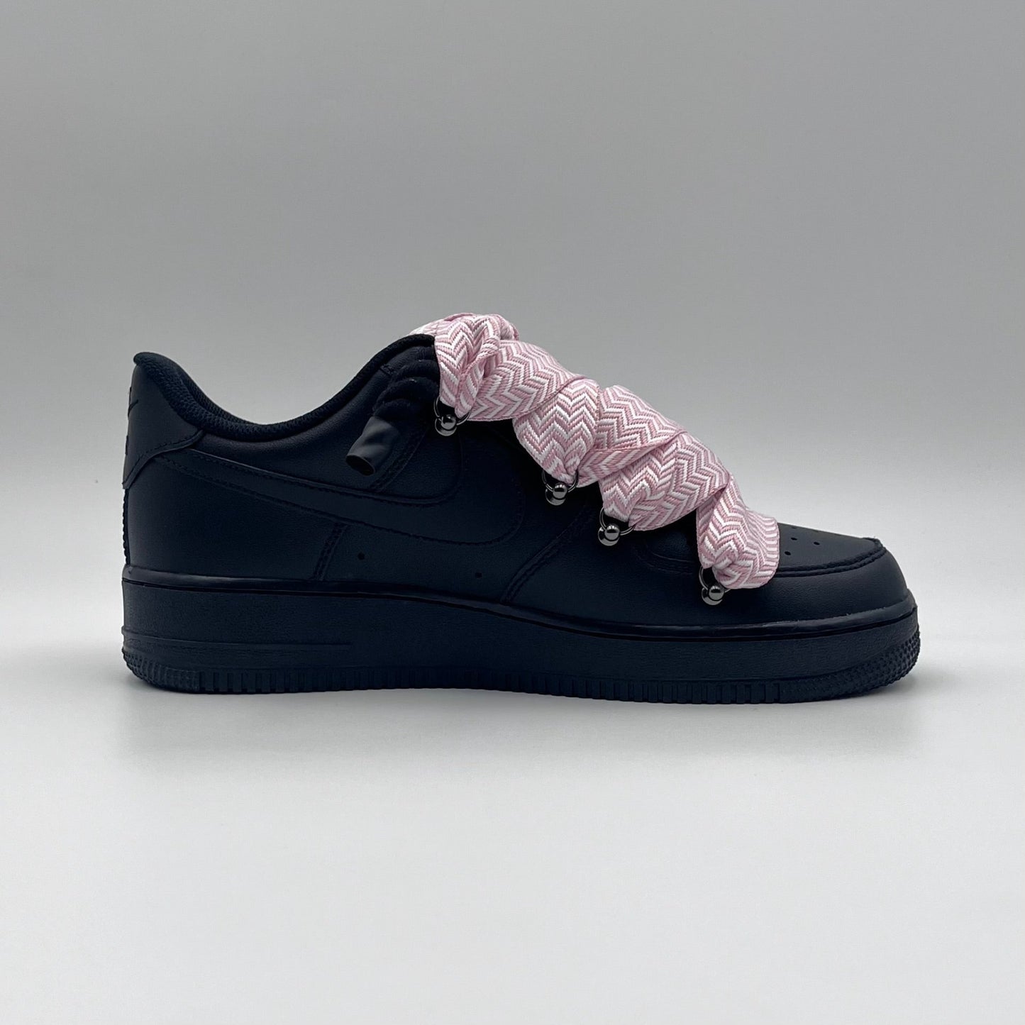 AF1 Black - Rose Lanvin Rope Laces