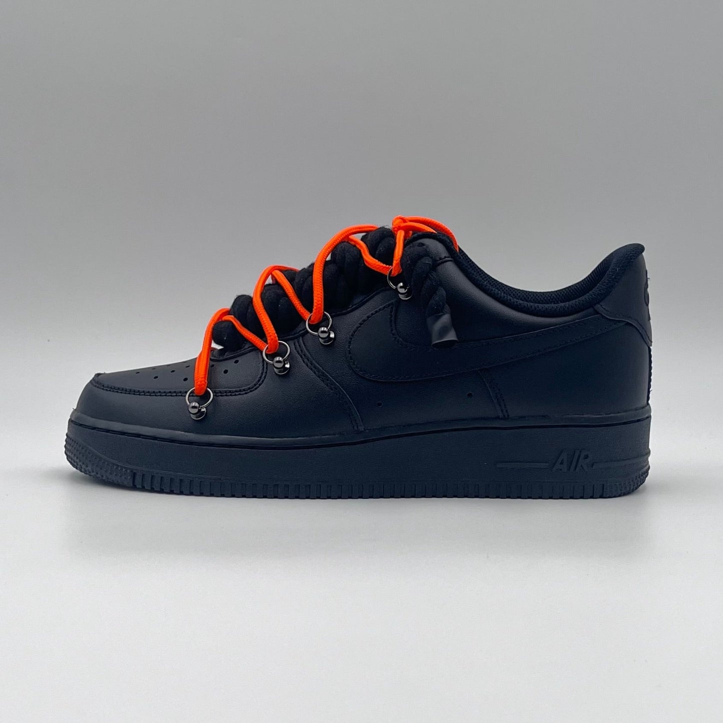 AF1 Black - Orange Double Laces