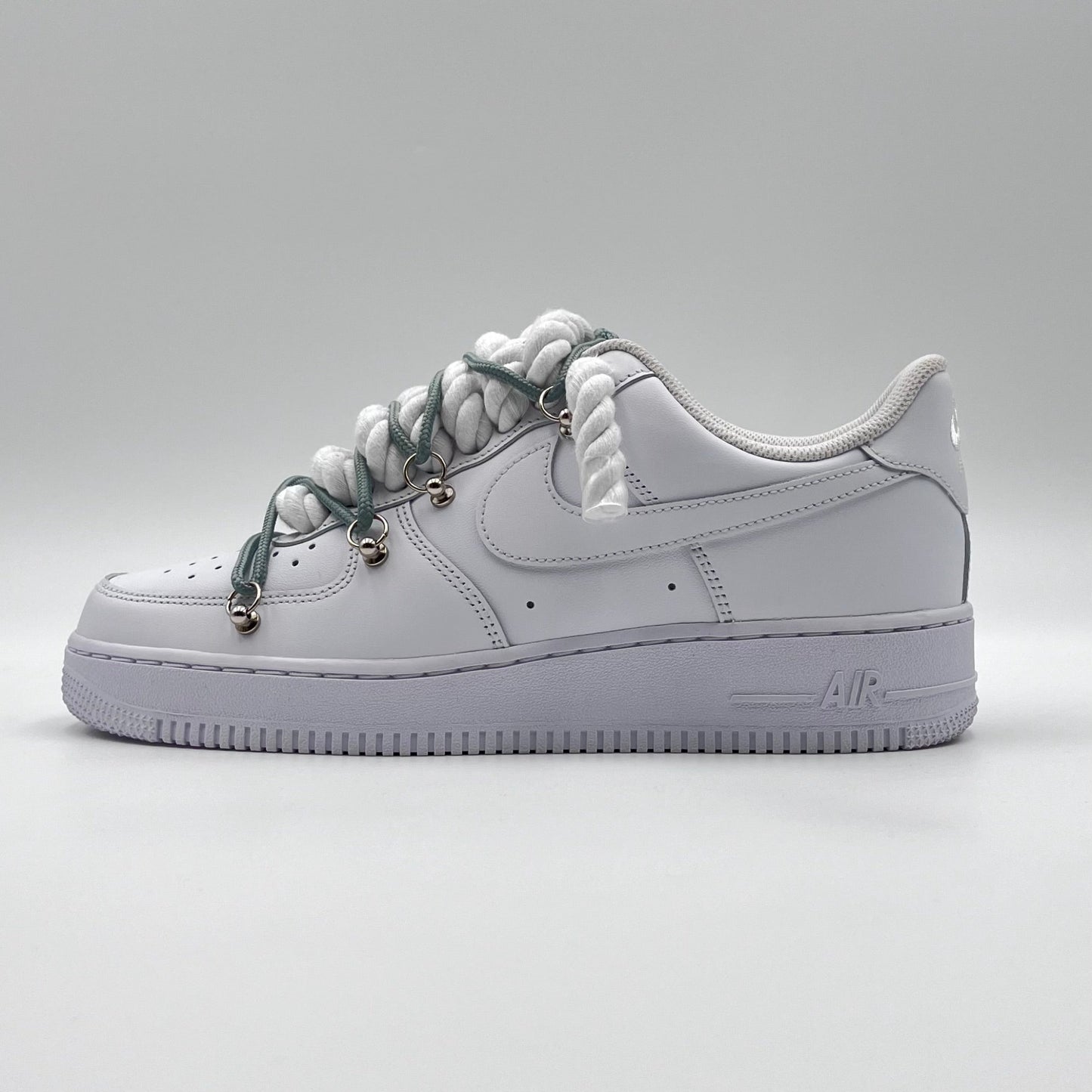 AF1 White - Khaki Double Laces