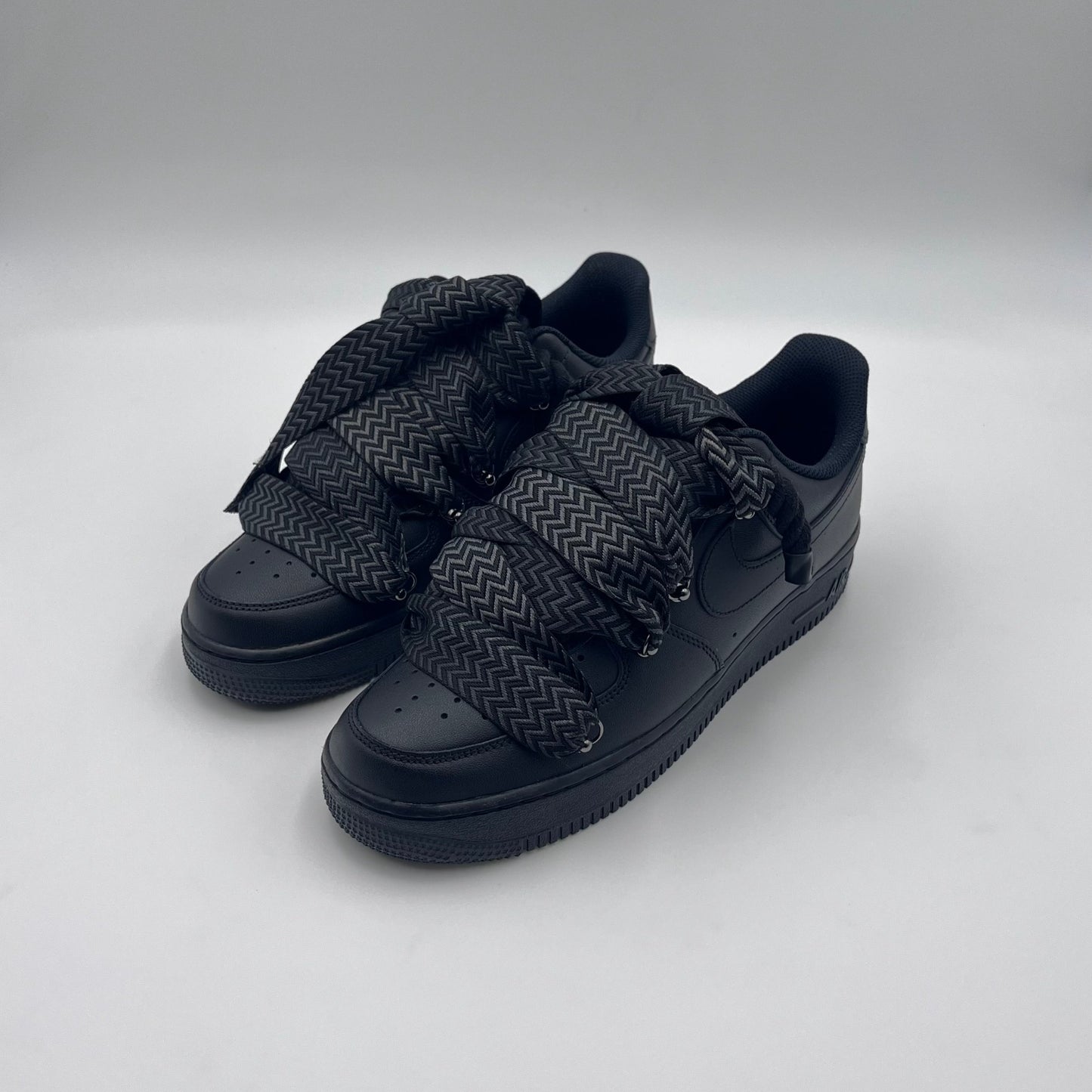 AF1 Black - All Black Lanvin Rope Laces