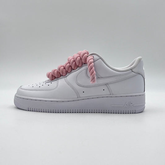 AF1 White - Rose Rope Laces