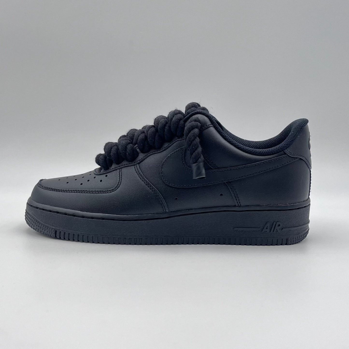 AF1 Black - All Black Rope Laces