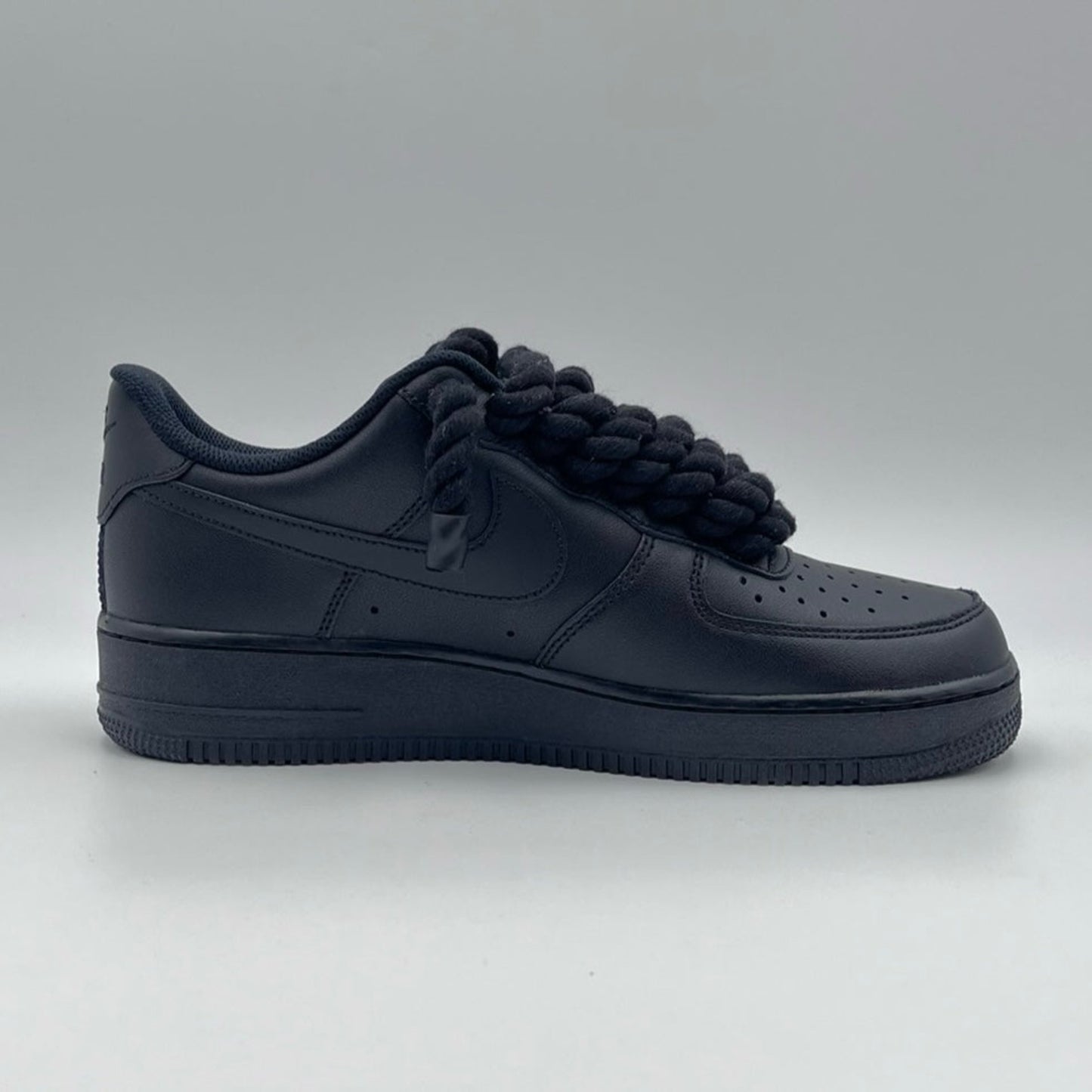 AF1 Black - All Black Rope Laces