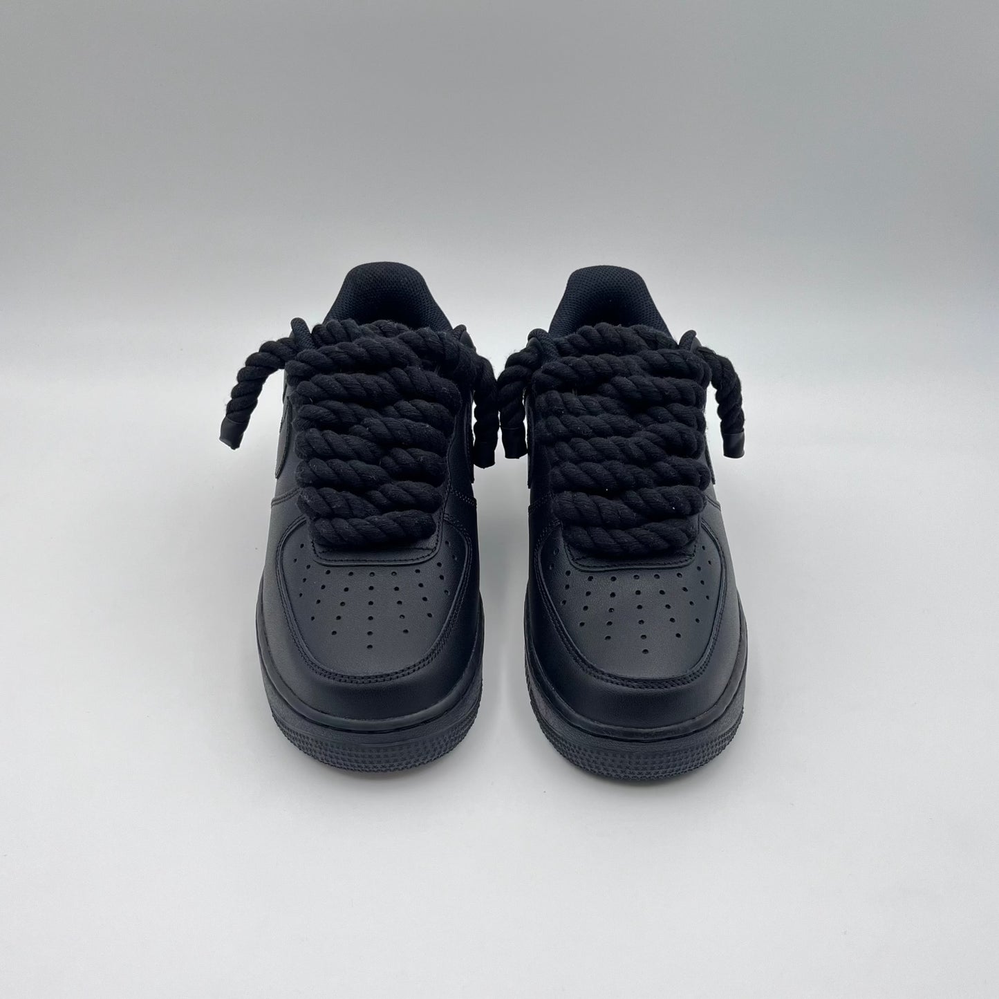 AF1 Black - All Black Rope Laces