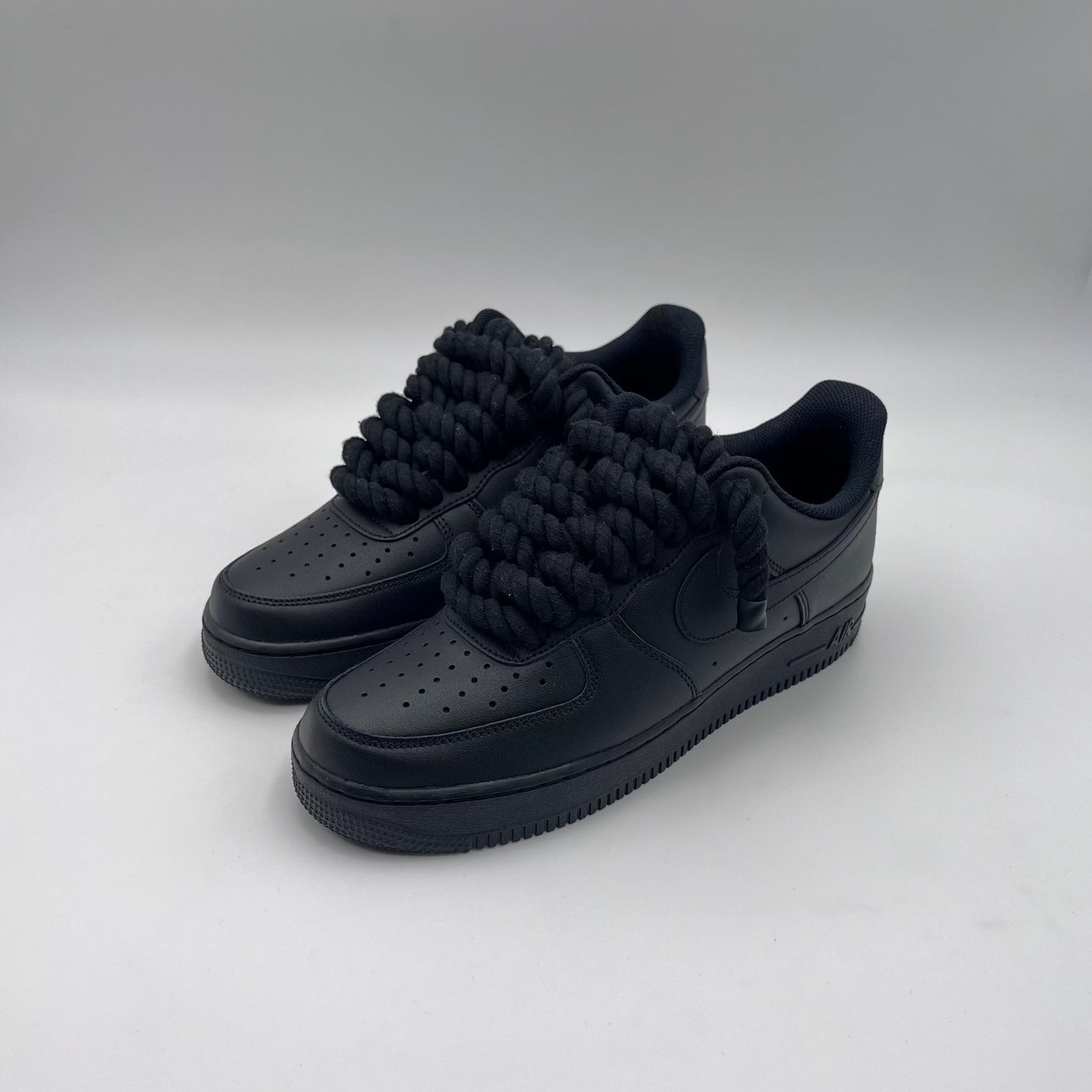 AF1 Black - All Black Rope Laces